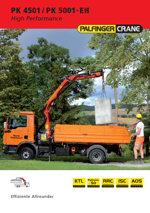Гідравлічні вантажні крани Palfinger PK 5001 EH B