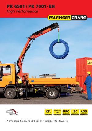 Гідравлічні вантажні крани Palfinger PK 6500