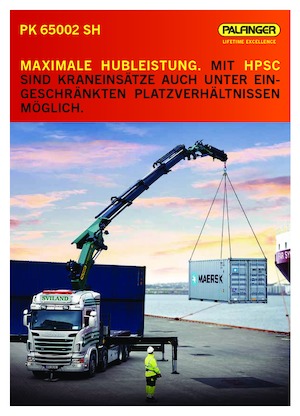 Гідравлічні вантажні крани Palfinger PK 65002 SH E