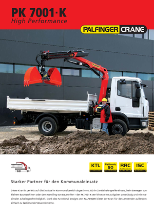 Гідравлічні вантажні крани Palfinger PK 7001 K A
