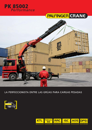 Гідравлічні вантажні крани Palfinger PK 85002 HPLS E