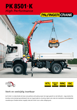 Гідравлічні вантажні крани Palfinger PK 8501 K