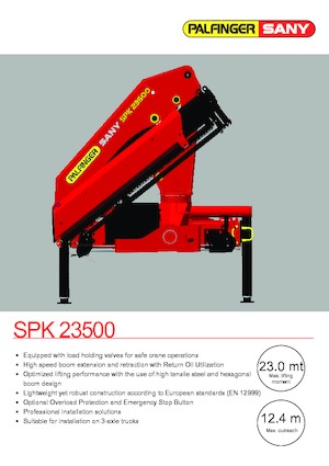 Гідравлічні вантажні крани Sany SPK 23500 A 