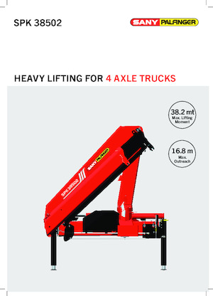 Гідравлічні вантажні крани Sany SPK 38502 C