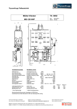Вібромолотки Müller MS 120 HHF