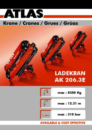 Гідравлічні вантажні крани Atlas AK 206.3 E A4