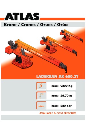 Гідравлічні вантажні крани Atlas AK 600.2 T A27