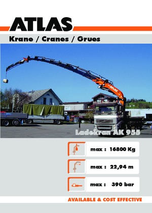 Гідравлічні вантажні крани Atlas AK 955 A4