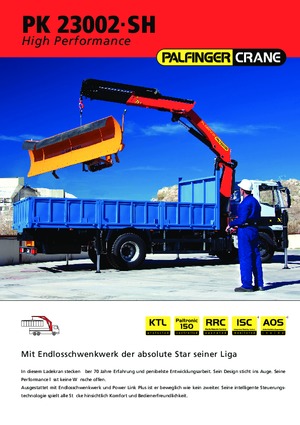 Гідравлічні вантажні крани Palfinger PK 23002 SH B