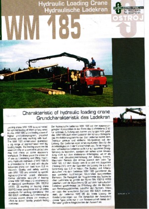 Гідравлічні вантажні крани Ostroj WM 185 NT