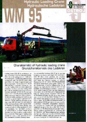 Гідравлічні вантажні крани Ostroj WM 95 NT