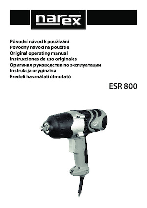 Ударні гайковерти та гайкові ключі Narex ESR 800