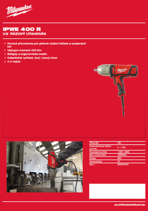 Ударні гайковерти та гайкові ключі Milwaukee IPWE 400 R