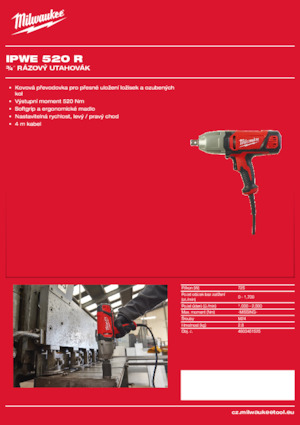 Ударні гайковерти та гайкові ключі Milwaukee IPWE 520 R