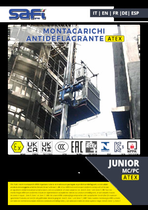 ліфти для промислового застосування Safi JUNIOR MP/PC ATEX
