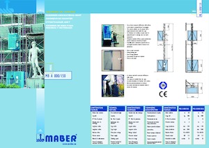 ліфти для промислового застосування Maber MB A 800/150-R