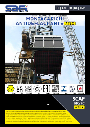 ліфти для промислового застосування Safi SCAF MC/PC ATEX