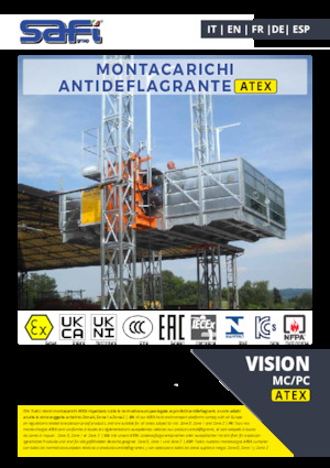 ліфти для промислового застосування Safi VISION MC/PC 5000 ATEX