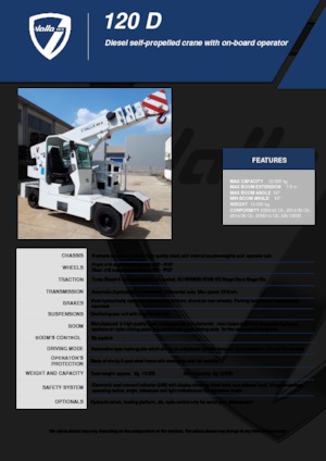 Промислові пересувні крани Valla 120 D 