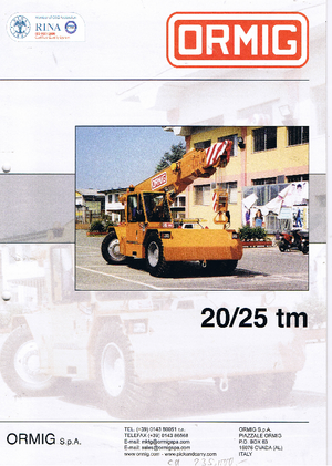 Промислові пересувні крани ORMIG 20 tm