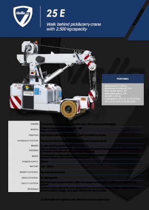 Промислові пересувні крани Valla 25 E 