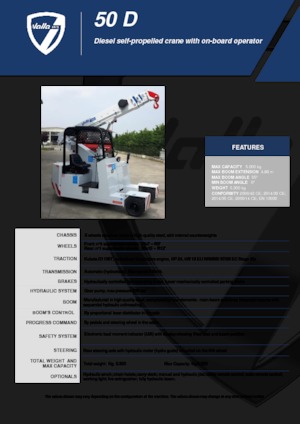 Промислові пересувні крани Valla 50 D 