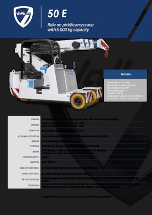 Промислові пересувні крани Valla 50 E