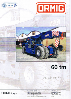 Промислові пересувні крани ORMIG 60 tm