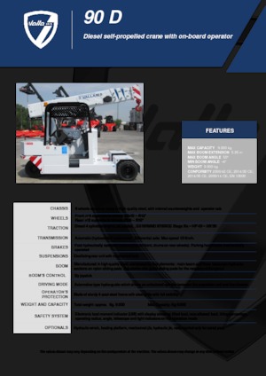Промислові пересувні крани Valla 90 D 