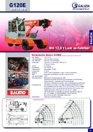 Промислові пересувні крани Galizia G 120