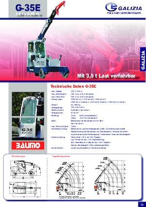 Промислові пересувні крани Galizia G 35 E