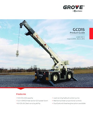 Промислові пересувні крани Grove GCD15