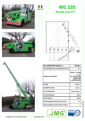 Промислові пересувні крани JMG MC 220