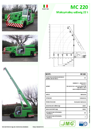 Промислові пересувні крани JMG MC 220