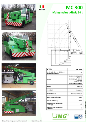 Промислові пересувні крани JMG MC 300