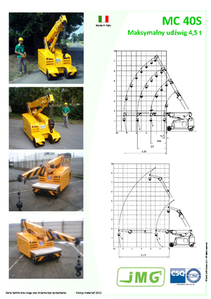 Промислові пересувні крани JMG MC 40 S