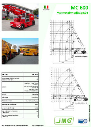 Промислові пересувні крани JMG MC 600