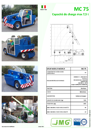 Промислові пересувні крани JMG MC 75