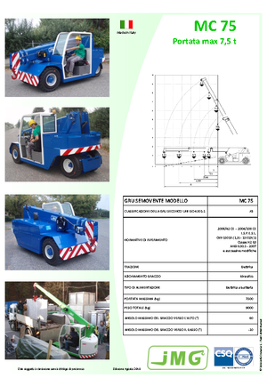 Промислові пересувні крани JMG MC 75