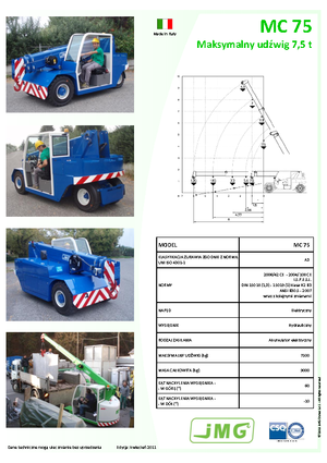 Промислові пересувні крани JMG MC 75