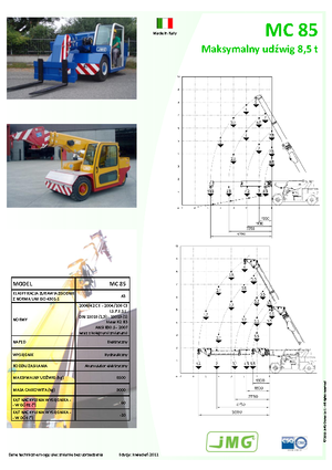 Промислові пересувні крани JMG MC 85