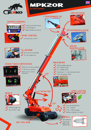 Промислові пересувні крани Jekko MPK20R