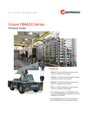 Промислові пересувні крани Grove YB4411