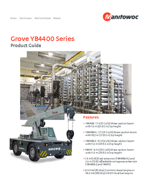 Промислові пересувні крани Grove YB4411