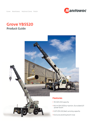 Промислові пересувні крани Grove YB5520
