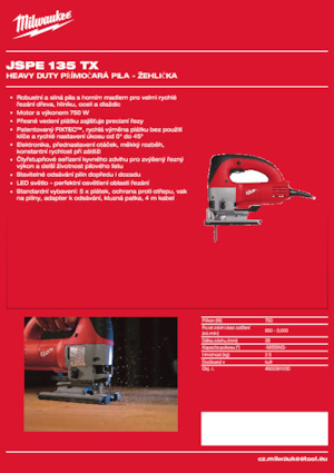 Лобзики Milwaukee JSPE 135 TX