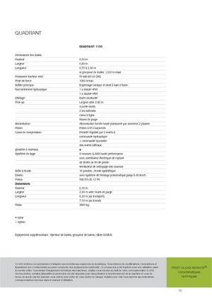 Великі тюкові прес-підбирачі + прес-підбирач з високою щільністю пресування Claas Quadrant 1150