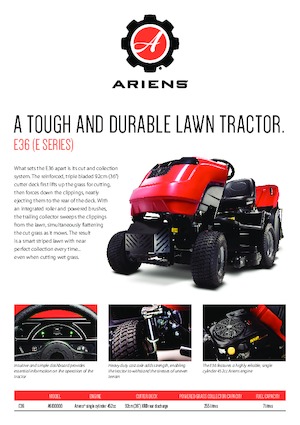 Газонокосарки, газонні та садові трактори Ariens E36