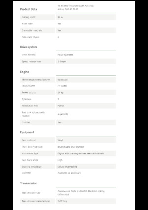 Газонокосарки, газонні та садові трактори Husqvarna TS 354XD