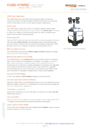 Світлові вежі Generac Mobile Cube Hybrid